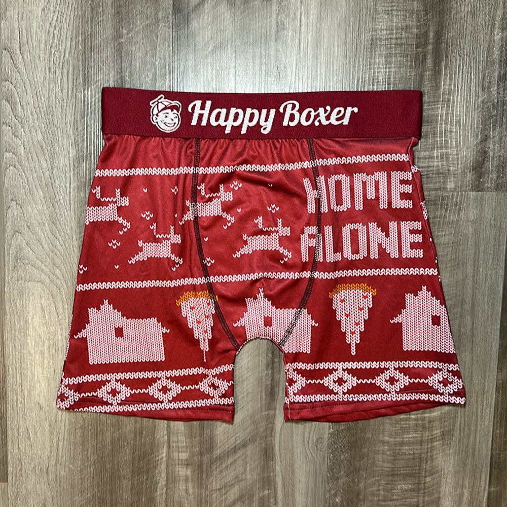 Home Alone Happy Boxer Boxer Brief - Small